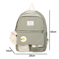 Japanese Style College Student Ladies Backpack Harajuku Flower School Bags