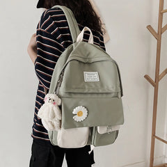 Japanese Style College Student Ladies Backpack Harajuku Flower School Bags