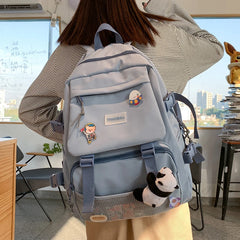 Japanese Style Girl Book Waterproof Nylon Women Backpack