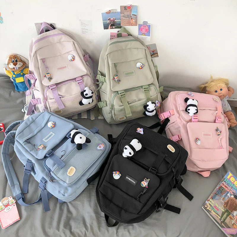 Japanese Style Girl Book Waterproof Nylon Women Backpack