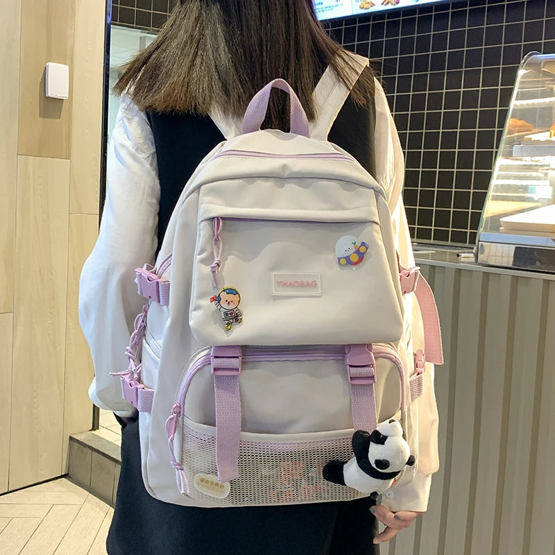 Japanese Style Girl Book Waterproof Nylon Women Backpack
