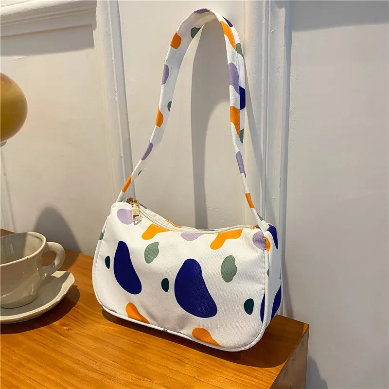Vintage Japanese Style Cow Pattern Shoulder Bag