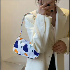 Vintage Japanese Style Cow Pattern Shoulder Bag