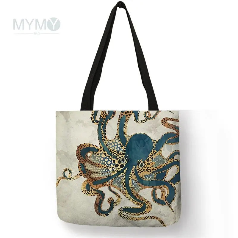 Japanese Ukiyoe Women Shoulder Bags Handbags Canvas Eco Travel School Beach Bag