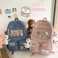 Japanese Women Backpack Travel Couple Bag Waterproof Rucksack