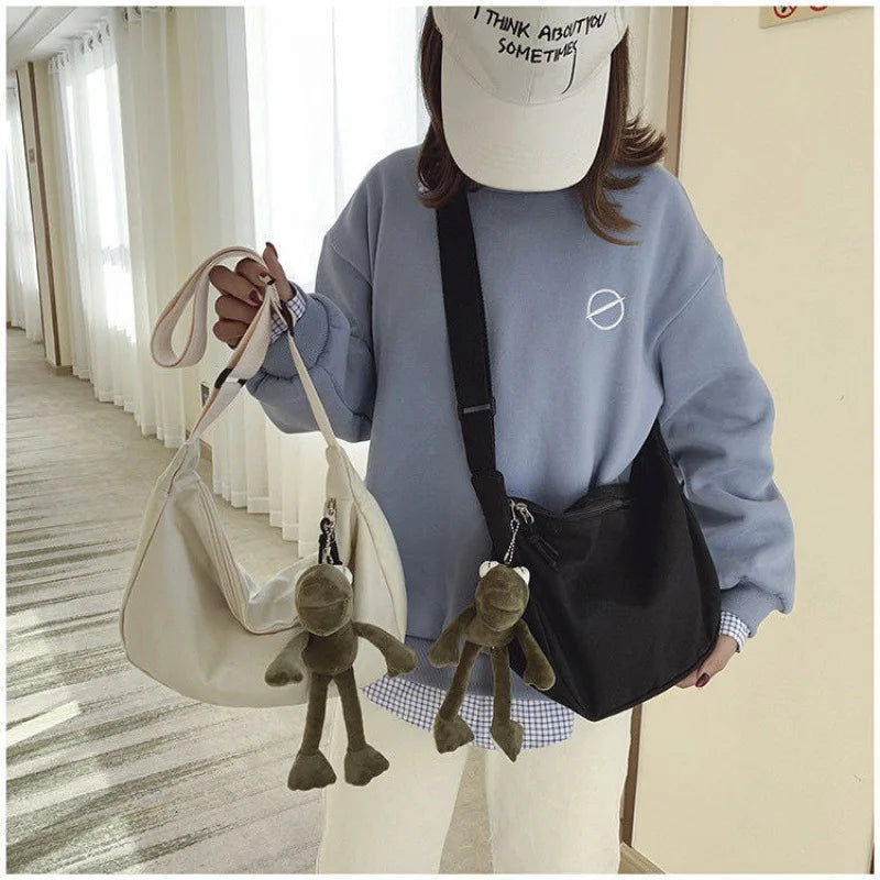 Japanese Women Canvas Bag Student Handbags Shoulder Crossbody Bags