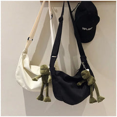 Japanese Women Canvas Bag Student Handbags Shoulder Crossbody Bags