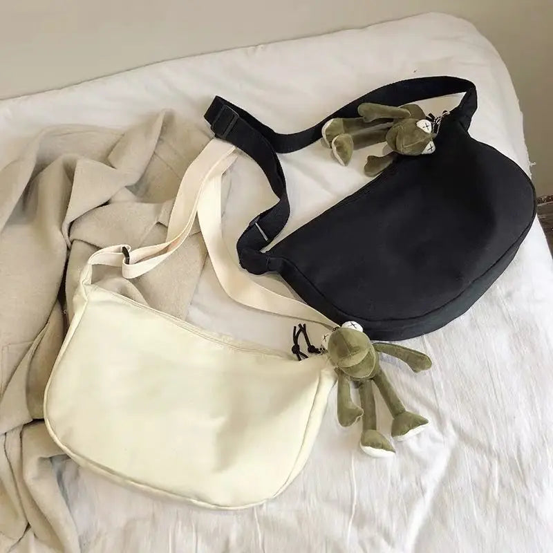 Japanese Women Canvas Bag Student Handbags Shoulder Crossbody Bags