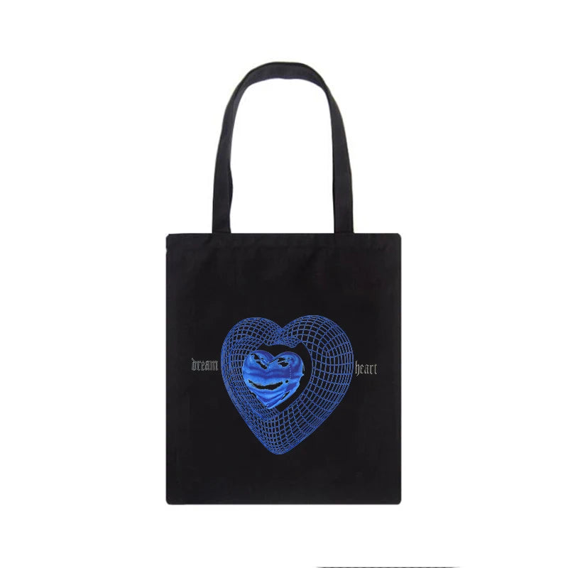 Japanese Y2K Harajuku Shopper Bag Punk Large Capacity Canvas Shoulder Bag