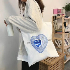 Japanese Y2K Harajuku Shopper Bag Punk Large Capacity Canvas Shoulder Bag