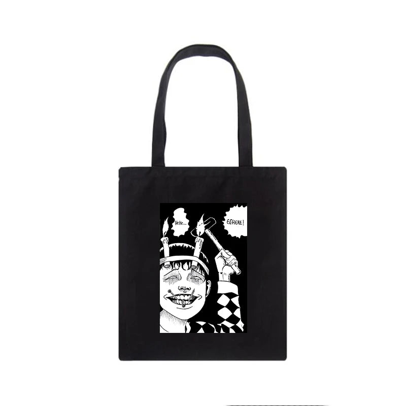 Japanese Tomie Canvas Bag Shoulder Bag Horror Casual Large-Capacity Harajuku