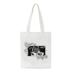 Japanese Tomie Canvas Bag Shoulder Bag Horror Casual Large-Capacity Harajuku