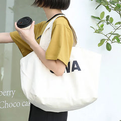 Japanese Casual Canvas Shoulder Bag for Women
