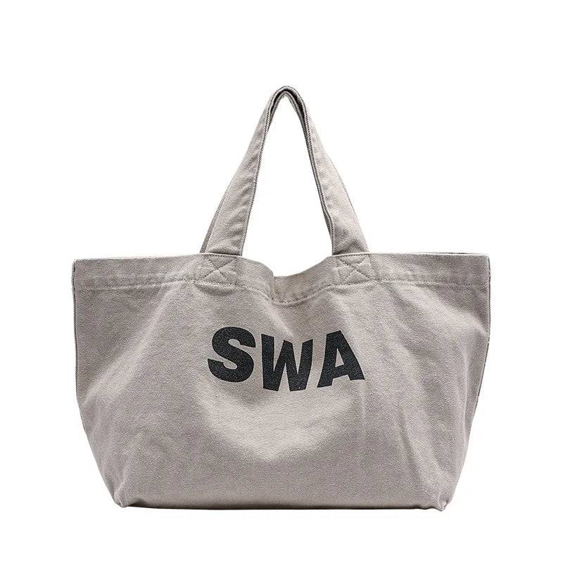Japanese Casual Canvas Shoulder Bag for Women