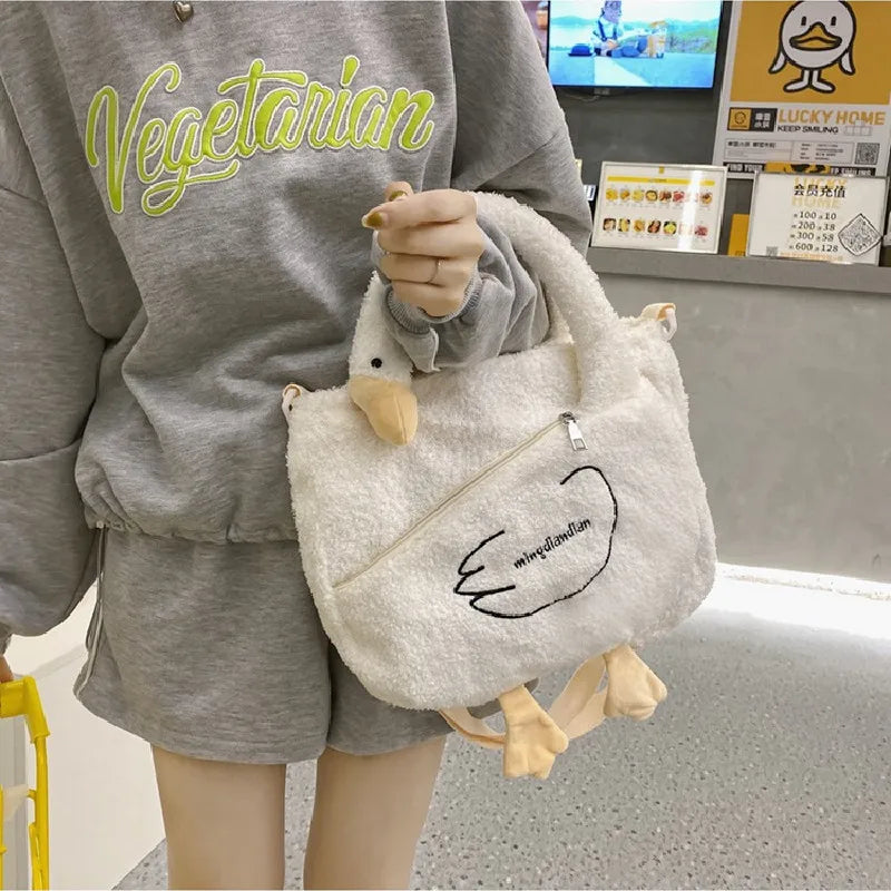 Japanese Goose Duck Plush Handbag for Women