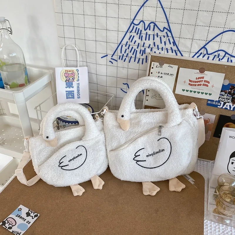 Japanese Goose Duck Plush Handbag for Women