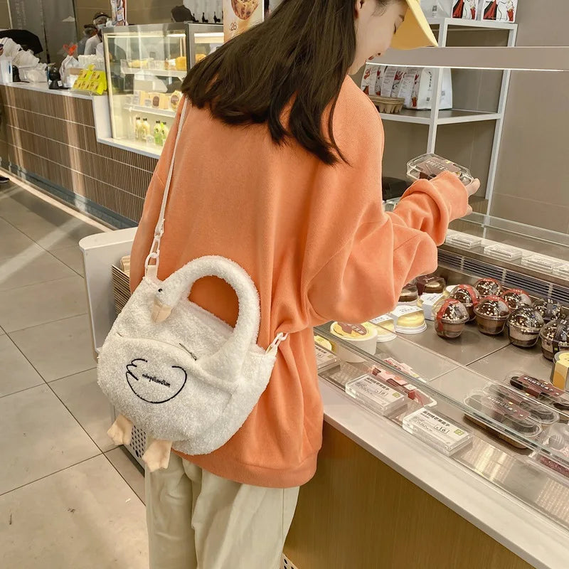 Japanese Goose Duck Plush Handbag for Women