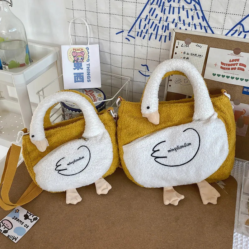 Japanese Goose Duck Plush Handbag for Women