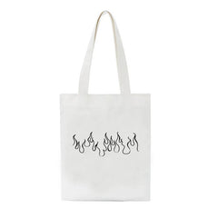 Japanese Gothic Waves Y2K Canvas Bag - Harajuku Women Shoulder Bags