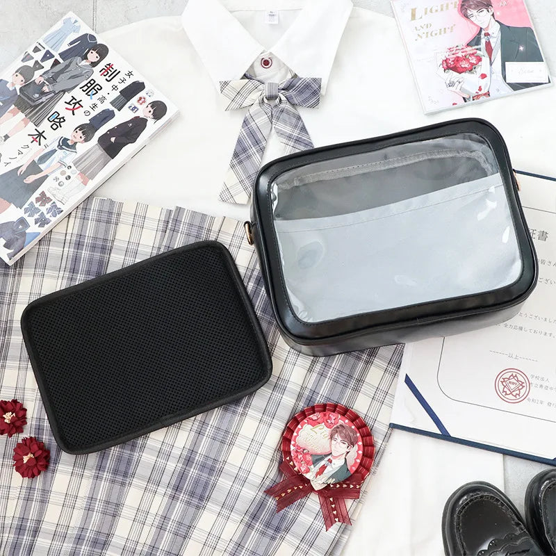 Japanese PU Transparent Small Square Bag for Women