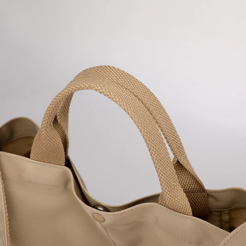 Japanese Female Top-handle Bag Nylon Tote Travel High Shopping Bag