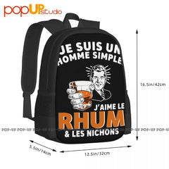 Homme Rhum & Nichons Backpack Beach Bag