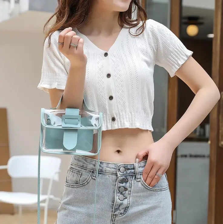 Jelly Bag Casual Crossbody Bags For Women Handbag Transparent Shoulder Bags