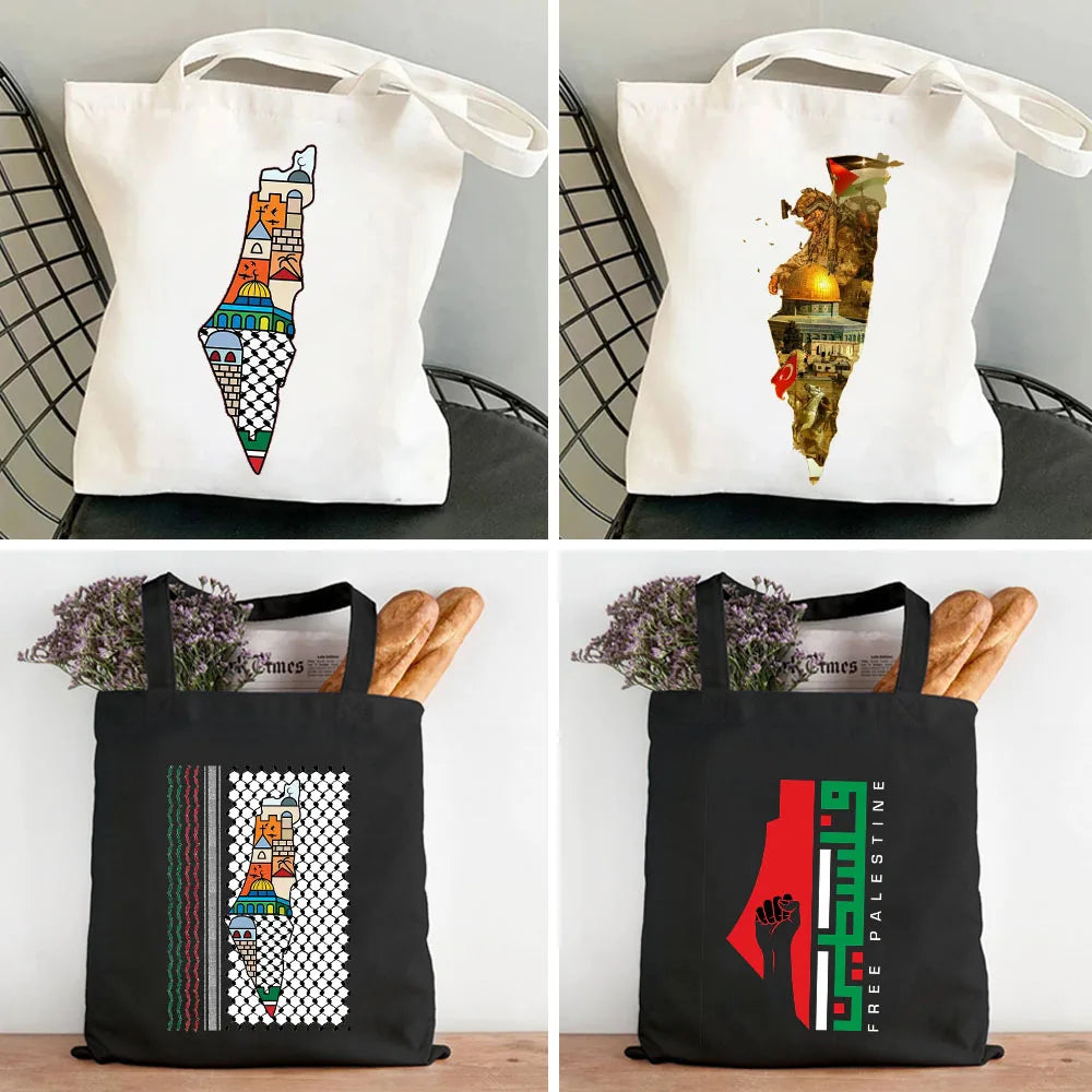 Jerusalem Wailing Wall Women Canvas Shoulder Casual Handbags Totes Cotton