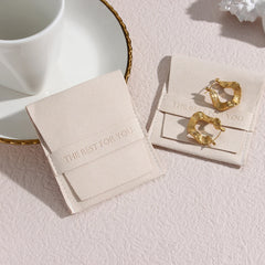 Superfine Fiber Logo Sack Jewelry Pouches 7x8cm