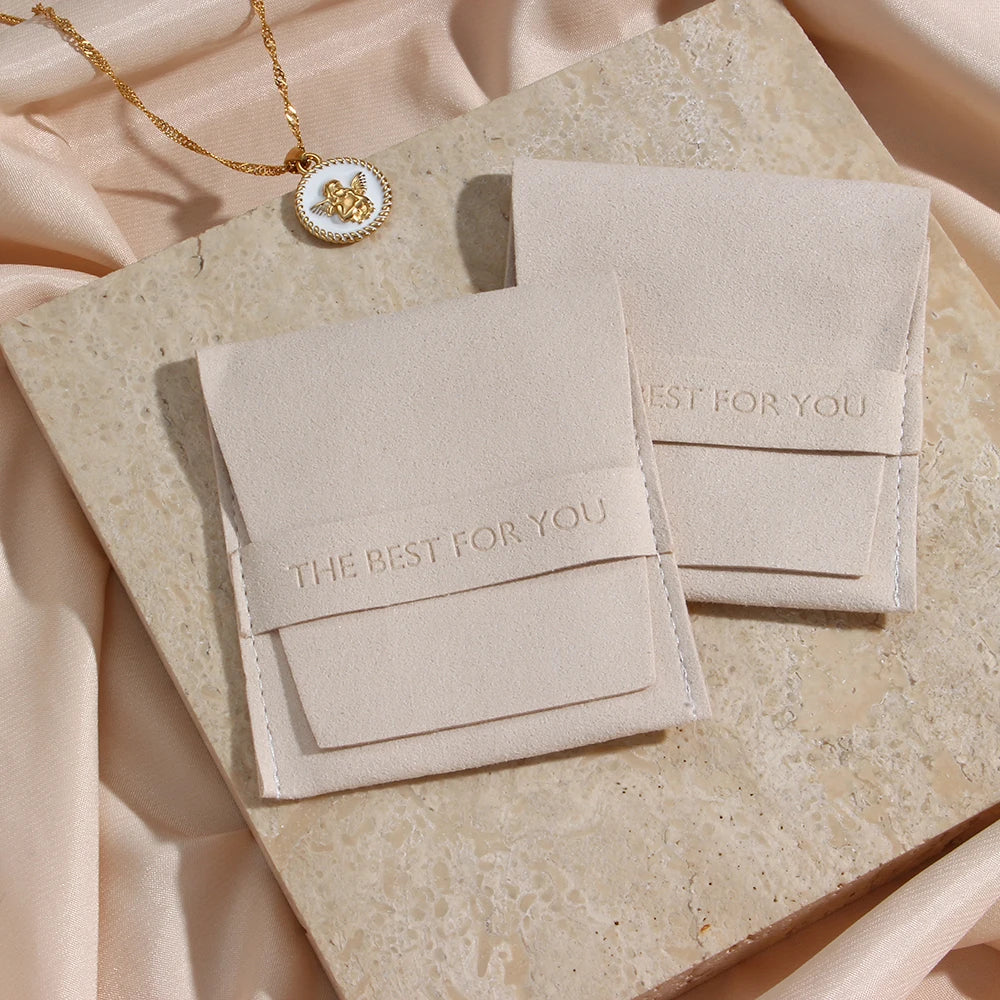 Superfine Fiber Logo Sack Jewelry Pouches 7x8cm