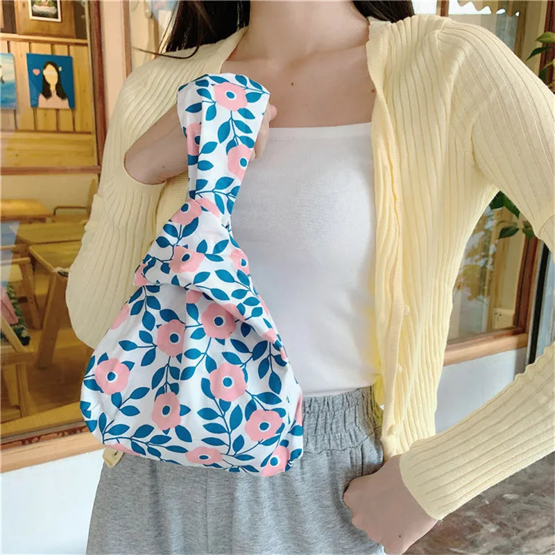 Jiessie&Angela Small Fabric Handbag Wrist Wallet Pouch Women's Bags
