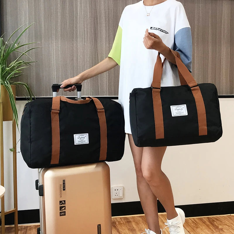 Jiessie&Angela Waterproof Travel Bag Large Capacity for Men and Women