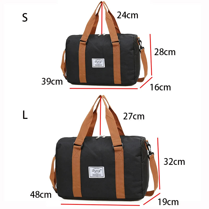 Jiessie&Angela Waterproof Travel Bag Large Capacity for Men and Women