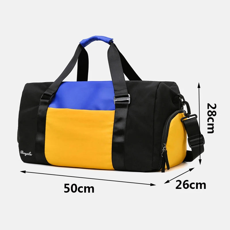 Jiessie&Angela Sports Fitness Bag Travel Handbag Outdoor Shoulder Bag