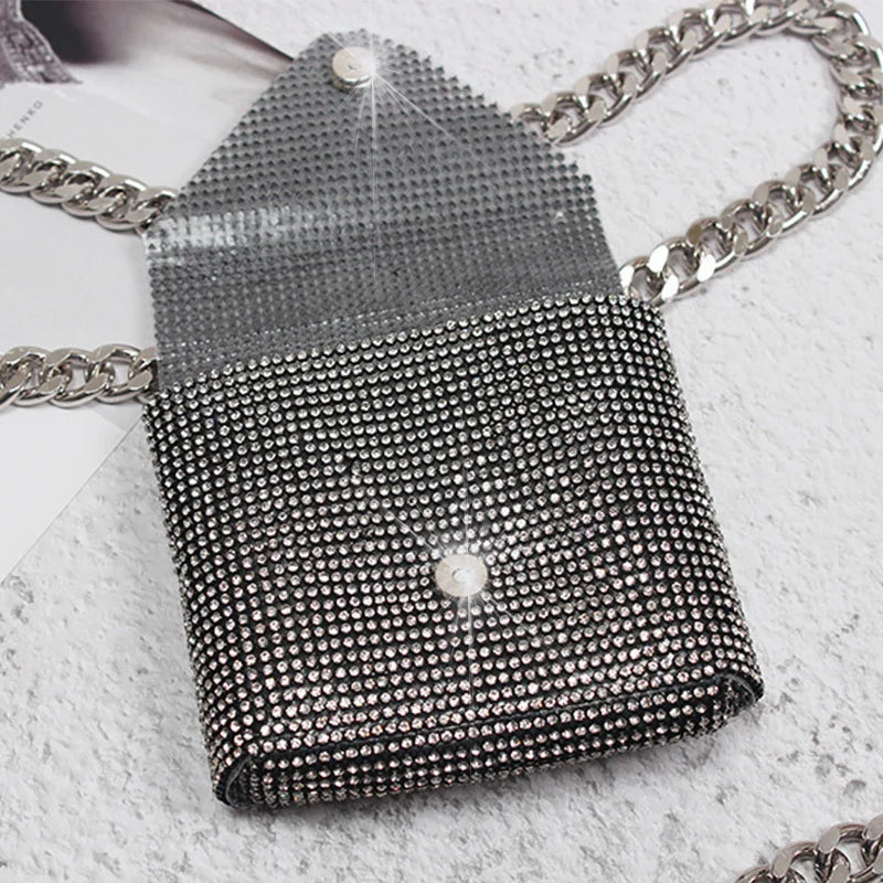 Jiomay Mini bag women's Evening Bag Mini Wallet Rhinestone