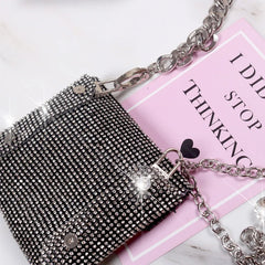 Jiomay Mini bag women's Evening Bag Mini Wallet Rhinestone