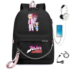 JoJo's Bizarre Adventure Backpack with USB Charge & Headphone