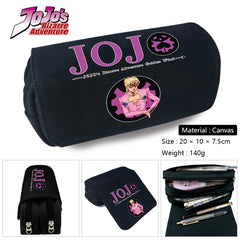 JoJo's Bizarre Adventure Canvas Pencil Case Travel Cosmetic Bag