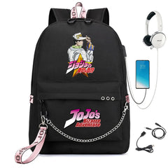 JoJo's Bizarre Adventure Backpack Schoolbag with USB