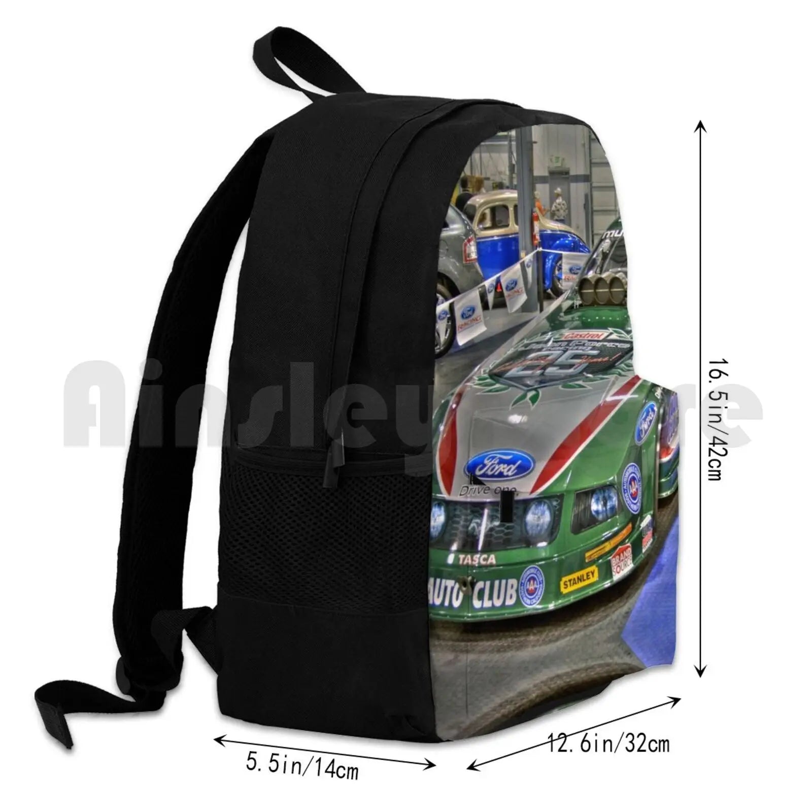 John Force Funny Car Outdoor Hiking Backpack Riding Climbing Sports Bag