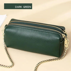 Leather Pillow Bag Chain Women Shoulder Bags