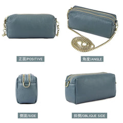 Leather Pillow Bag Chain Women Shoulder Bags