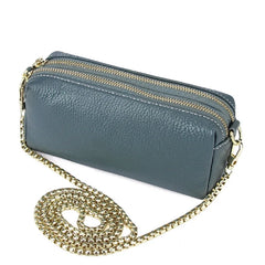 Leather Pillow Bag Chain Women Shoulder Bags