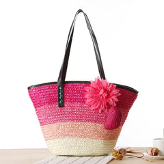 Bohemian Straw Bag Large Capacity Women Casual Tote