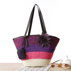 Bohemian Straw Bag Large Capacity Women Casual Tote