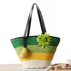 Bohemian Straw Bag Large Capacity Women Casual Tote