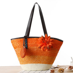 Bohemian Straw Bag Large Capacity Women Casual Tote