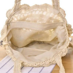 Bohemian Hollow Out Round Straw Bag Crochet Women Beach Shoulder Bag
