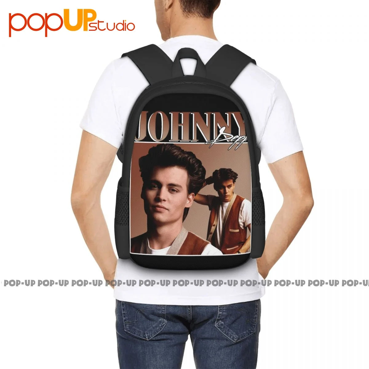 Johnny Depp 90'S Backpack Large Capacity Gym Art Print Shopping Bag