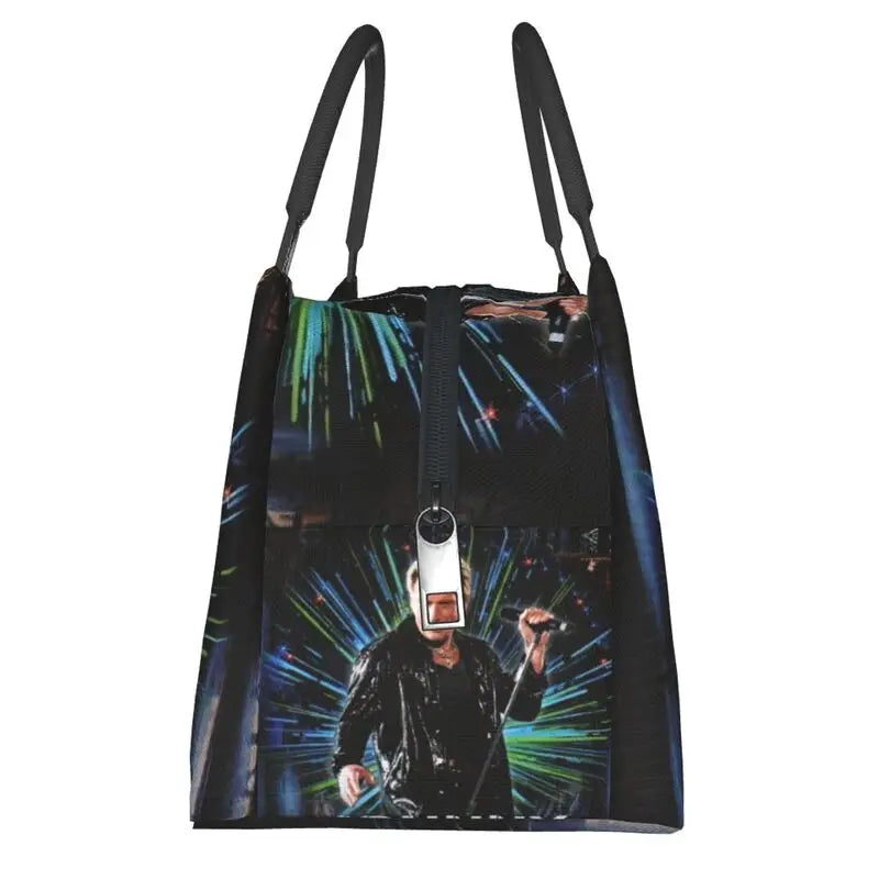 Johnny Hallyday Rock Lunch Bags Outdoor Picnic Singer French Reusable Cooler